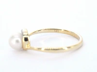 Gouden ring met diamanten en een parel - afbeelding 11 van  11