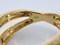 Gouden ring met diamanten en multicolour saffieren - afbeelding 2 van  12