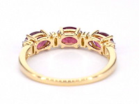 Gouden ring met diamanten en robijn - afbeelding 8 van  10