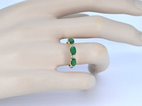 Gouden ring met diamanten en smaragd - afbeelding 5 van  11