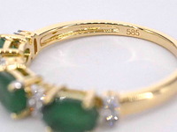 Gouden ring met diamanten en smaragd - afbeelding 11 van  11