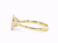 Gouden ring met diamanten in ovaal vorm - afbeelding 7 van  11