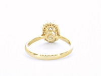 Gouden ring met diamanten in ovaal vorm - afbeelding 9 van  11