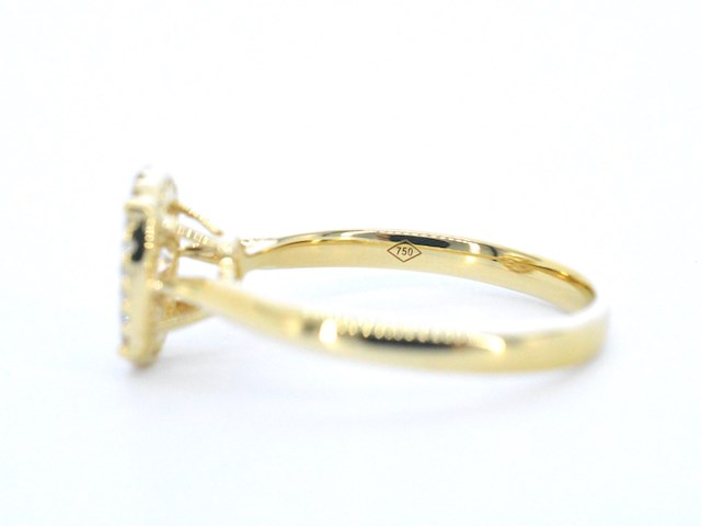 Gouden ring met diamanten in ovaal vorm - afbeelding 11 van  11