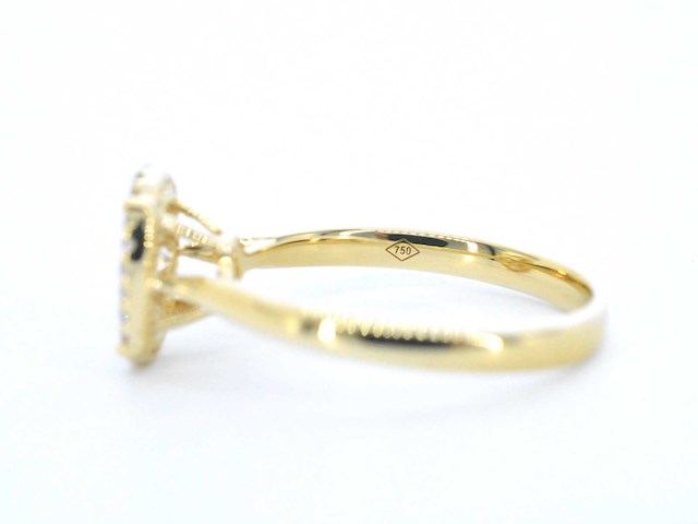 Gouden ring met diamanten ovaal vorm - afbeelding 2 van  10