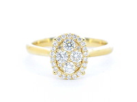 Gouden ring met diamanten ovaal vorm - afbeelding 8 van  10