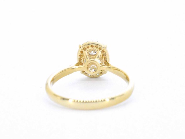 Gouden ring met diamanten ovaal vorm - afbeelding 9 van  10