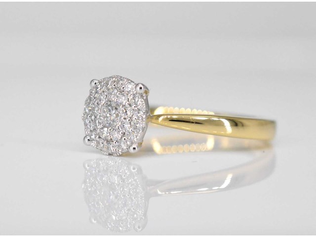 Gouden ring met diamanten - afbeelding 5 van  7