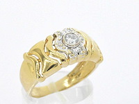 Gouden ring met diamanten - afbeelding 3 van  8