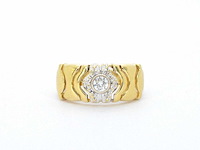 Gouden ring met diamanten - afbeelding 5 van  8