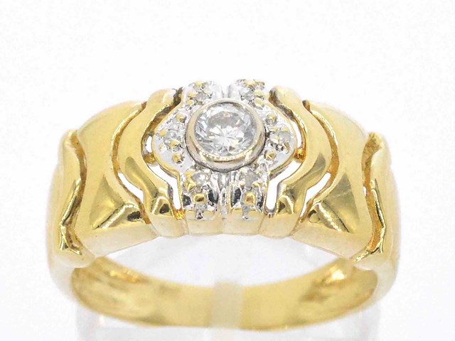 Gouden ring met diamanten - afbeelding 8 van  8