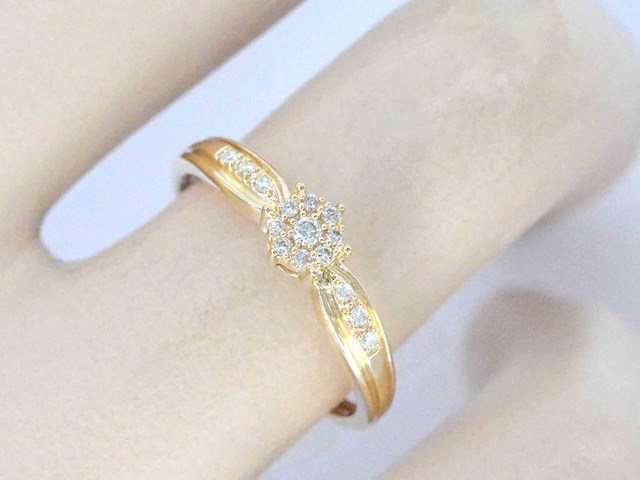 Gouden ring met diamanten - afbeelding 8 van  9