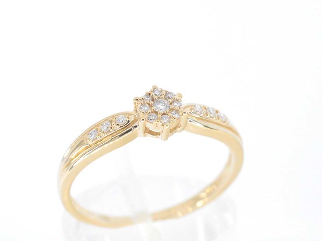 Gouden ring met diamanten - afbeelding 7 van  9