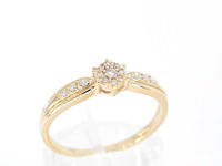 Gouden ring met diamanten - afbeelding 7 van  9