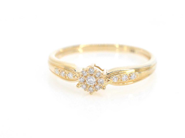 Gouden ring met diamanten - afbeelding 4 van  9