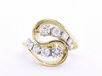 Gouden ring met diamanten - afbeelding 3 van  5