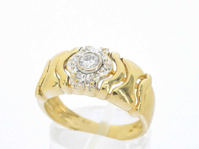Gouden ring met diamanten - afbeelding 4 van  9