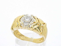 Gouden ring met diamanten - afbeelding 4 van  9