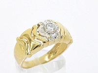 Gouden ring met diamanten - afbeelding 5 van  9