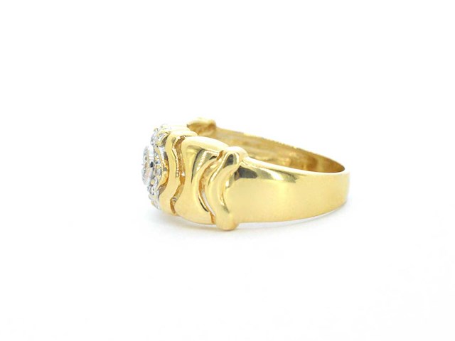 Gouden ring met diamanten - afbeelding 6 van  9
