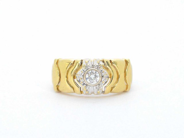 Gouden ring met diamanten - afbeelding 7 van  9