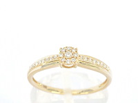 Gouden ring met diamanten - afbeelding 1 van  9