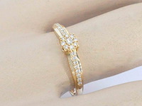 Gouden ring met diamanten - afbeelding 2 van  9