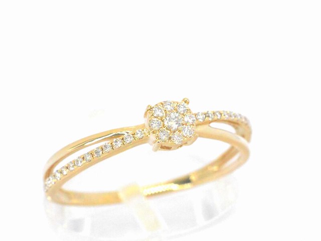 Gouden ring met diamanten - afbeelding 6 van  11