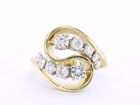 Gouden ring met diamanten - afbeelding 4 van  9