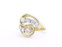 Gouden ring met diamanten - afbeelding 6 van  9