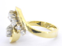 Gouden ring met diamanten - afbeelding 7 van  9