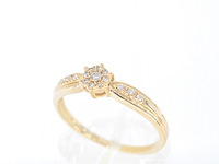 Gouden ring met diamanten - afbeelding 4 van  10
