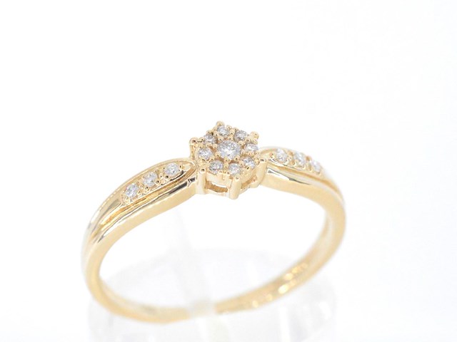 Gouden ring met diamanten - afbeelding 5 van  10