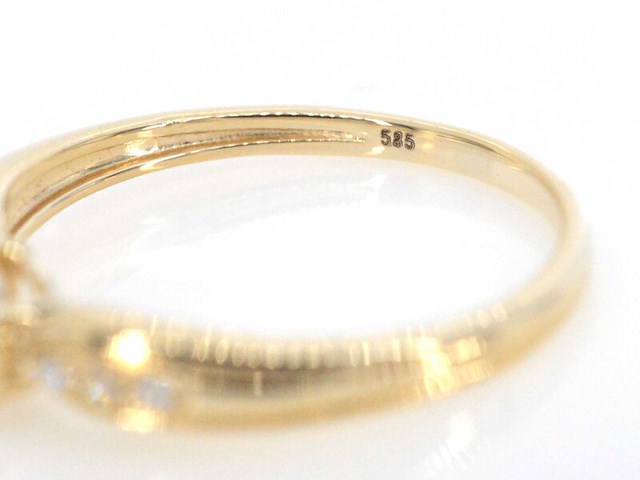 Gouden ring met diamanten - afbeelding 9 van  10