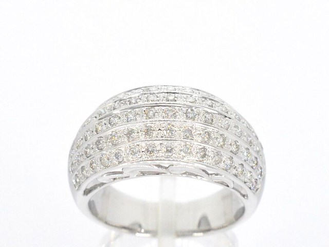 Gouden ring met diamanten - afbeelding 1 van  10