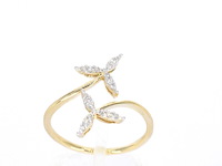 Gouden ring met diamanten - afbeelding 1 van  11