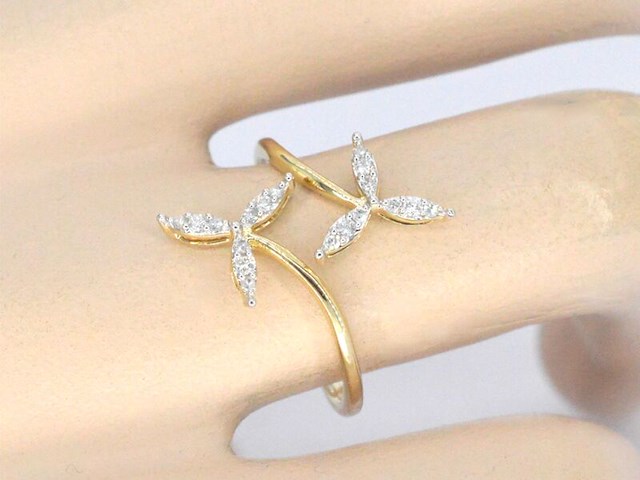 Gouden ring met diamanten - afbeelding 4 van  11