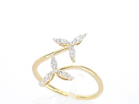 Gouden ring met diamanten - afbeelding 5 van  11