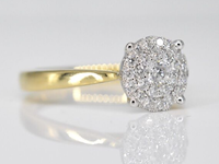 Gouden ring met diamanten - afbeelding 2 van  4