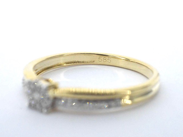 Gouden ring met diamanten - afbeelding 10 van  12