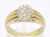 Gouden ring met diamanten - afbeelding 1 van  11