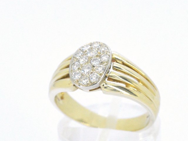 Gouden ring met diamanten - afbeelding 5 van  11