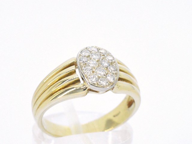 Gouden ring met diamanten - afbeelding 6 van  11