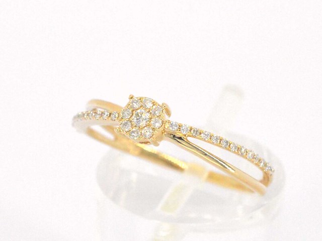 Gouden ring met diamanten - afbeelding 4 van  10