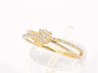 Gouden ring met diamanten - afbeelding 4 van  10