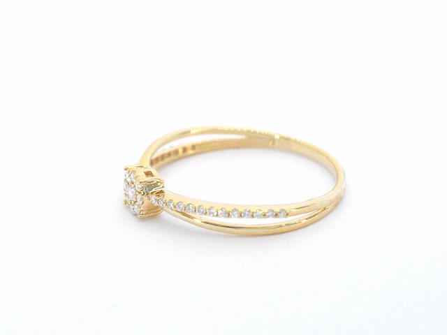 Gouden ring met diamanten - afbeelding 5 van  10