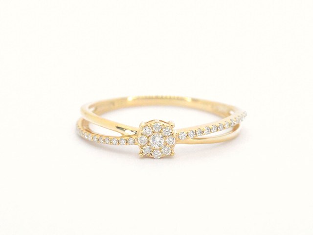Gouden ring met diamanten - afbeelding 6 van  10
