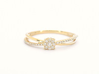 Gouden ring met diamanten - afbeelding 6 van  10