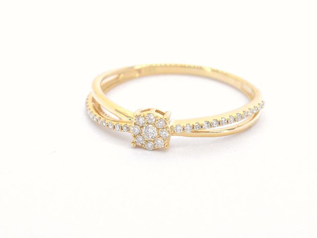 Gouden ring met diamanten - afbeelding 8 van  10
