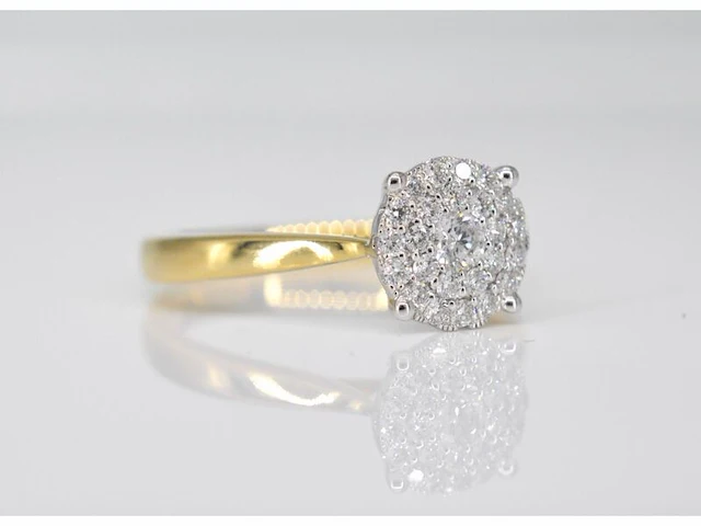 Gouden ring met diamanten - afbeelding 3 van  8